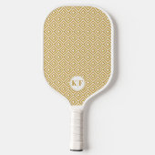 Glam Luxury Monogram personaliz Pickleball Paddle (Achterkant)