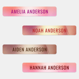 Glam Luxury Roos Gold Waterproof Naam Labels