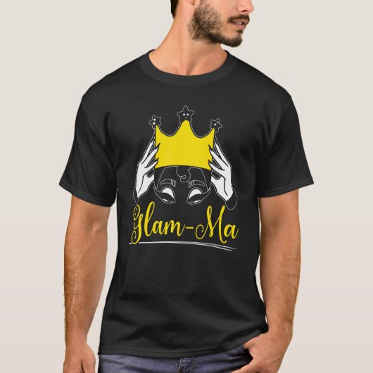 Glam ma Grandma Grandparent Grandmother Granny T-shirt (Voorkant)