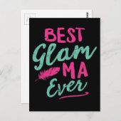 Glam-Ma Grandma Moederdag Briefkaart (Voorkant / Achterkant)
