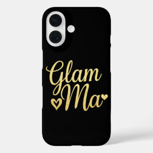 Glam Ma Hart Goud Moeder Oma Moederdag iPhone 16 Hoesje