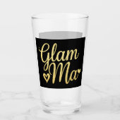 Glam Ma Hart Goud Moeder Oma Moederdag Glas (Voorkant)