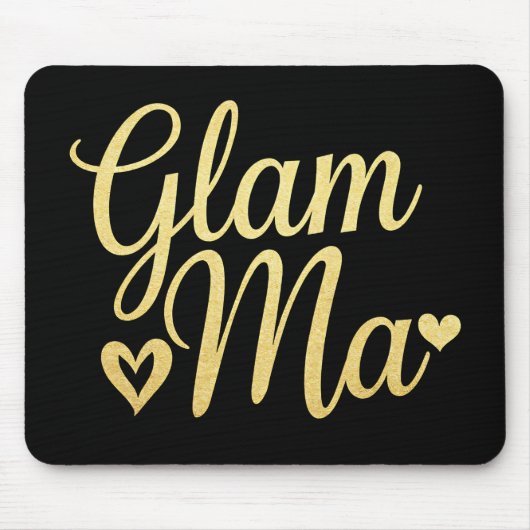 Glam Ma Hart Goud Moeder Oma Moederdag Muismat (Voorkant)