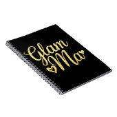 Glam Ma Hart Goud Moeder Oma Moederdag Notitieboek (Rechterzijde)