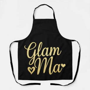 Glam Ma Hart Goud Moeder Oma Moederdag Schort