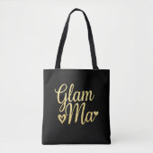 Glam Ma Hart Goud Moeder Oma Moederdag Tote Bag (Voorkant)