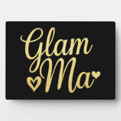 Glam Ma Heart Gold Mom Oma Moederdag Fotoplaat (voorkant)