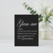 GLAM MA oma-definitie Briefkaart (Staand voorkant)