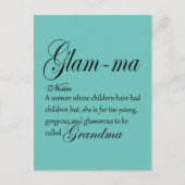 GLAM MA oma-definitie Briefkaart (Voorkant)