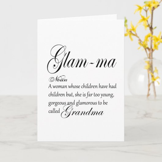 GLAM MA oma-definitie Kaart (Gele Bloem)