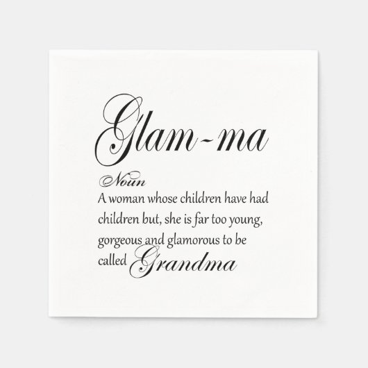 GLAM MA oma-definitie Servet (Voorkant)
