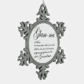 GLAM MA oma-definitie Tin Sneeuwvlok Ornament (Links)