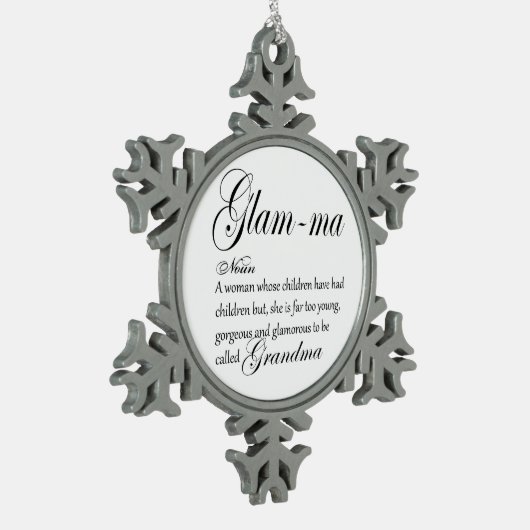 GLAM MA oma-definitie Tin Sneeuwvlok Ornament (Links)
