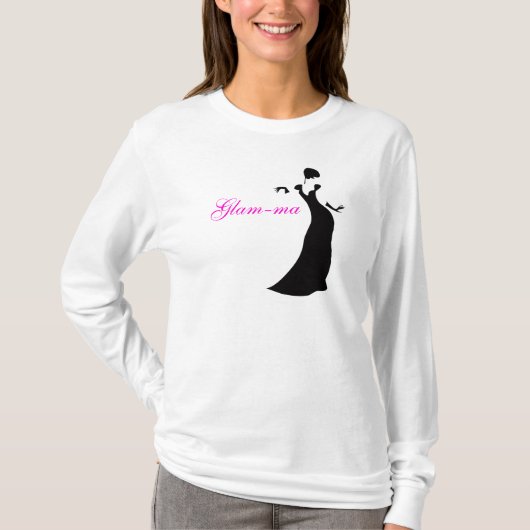 Glam-Ma Proud New Grandmoeder Chic Glamoureus T-shirt (Voorkant)