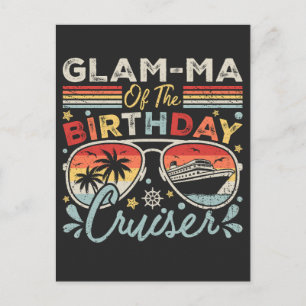 Glam-ma van de verjaardagscruiser-vakantie briefkaart