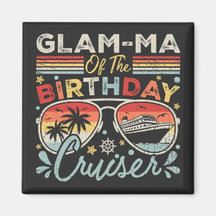 Glam-ma van het verjaardagscruiser vakantieplein magneet