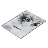 Glam Make-up Dripping Silver Flitter Notitieboek (Linkerzijde)