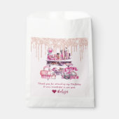 Glam make-up gepersonaliseerd meisje verjaardag bedankzakje (Voorkant)