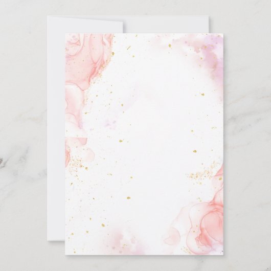 Glam Make-up Girl Verjaardagsfeest Pink Spa Party Kaart (Achterkant)