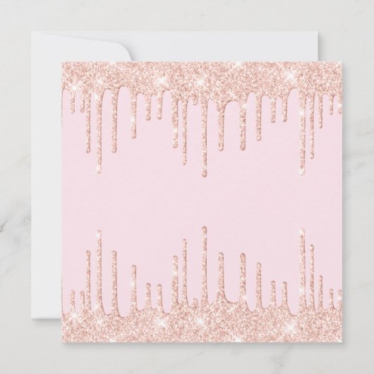 Glam make-up meisje verjaardag bedankkaart (Achterkant)