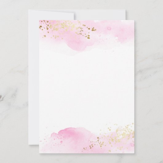 Glam Make-up Verjaardagsfeestje Blush Roze Spa Par Kaart (Achterkant)