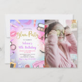 Glam Make-up Verjaardagsfeestje Spa Party Foto Kaart (Voorkant)