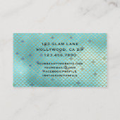 Glam Makeup Artist Eyelash Extensions Blauwgroen G Visitekaartje (Achterkant)