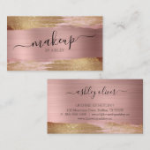 Glam Makeup Artist Roos Gold Visitekaartje (Voorkant / Achterkant)