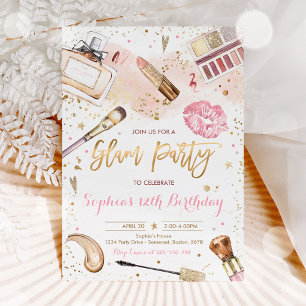 Glam Makeup Birthday Party Blush Pink Spa Party in Kaart