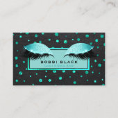 Glam Makeup Eyelash Extensions Blauwgroen zwart Visitekaartje (Voorkant)