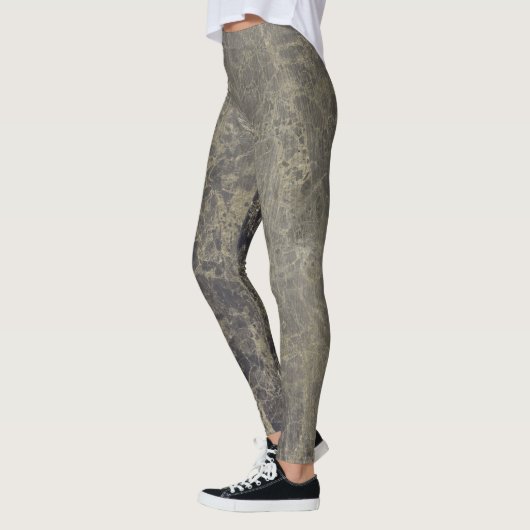 Glam Marble Granite Shimmer Elegant Designer Style Leggings (Links)