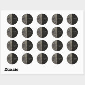Glam Marble Granite Shimmer Elegant Party Favor Ronde Sticker (Vel)