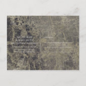 Glam Marble Granite Shimmer Elegant Save the Date Aankondigingskaart (Achterkant)