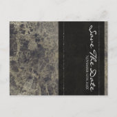 Glam Marble Granite Shimmer Elegant Save the Date Aankondigingskaart (Voorkant)
