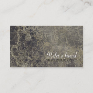 Glam Marble Granite Shimmer Salon Verwijs een Vrie Aanbevelingskaartje
