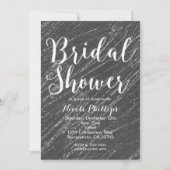 Glam Marble Stripe Vrijgezellenfeest, grijs en zil Kaart (Voorkant)