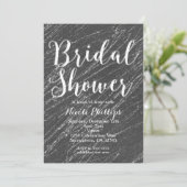 Glam Marble Stripe Vrijgezellenfeest, grijs en zil Kaart (Staand voorkant)