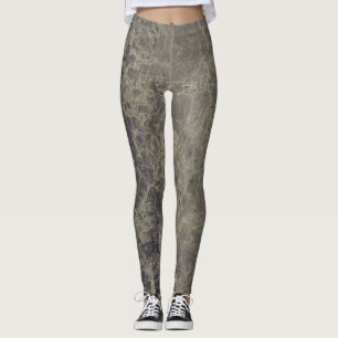 Glam marmer graniet glans elegante ontwerper stijl leggings