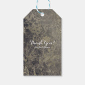 Glam Marmer Graniet Shimmer Elegante Chique Stijl Cadeaulabel (Achterkant)