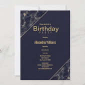 Glam marmer marthday kaart (Voorkant)