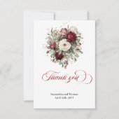 Glam Marsala Bloemendecor Eucalyptus Bedankkaart (Voorkant)