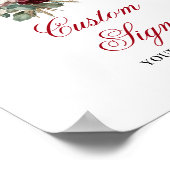 Glam Marsala Bloemendecor Eucalyptus Goud Aangepas Poster (Hoek)