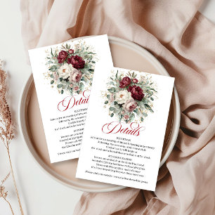 Glam Marsala Bloemendecor Eucalyptus Goud Trouw In Informatiekaartje