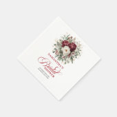 Glam Marsala Bloemengoud Bruiloftservies Servetten (Hoek)
