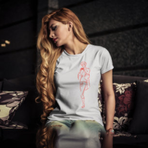 Glam meisje met een camera t-shirt