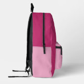 Glam Meisje met Roze Haar & Rozen Initialen Bedrukte Rugzak (Links)