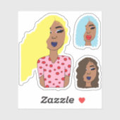 Glam Meisjes Stickers Set 1 (Vel)
