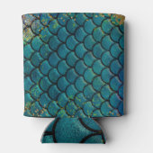 Glam Mermaid Fish Scales Blauwgroen Paars Gold Spa Blikjeskoeler (Achterkant)
