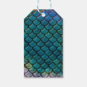 Glam Mermaid Fish Scales Blauwgroen Paars Gold Spa Cadeaulabel (Achterkant)