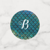 Glam Mermaid Fish Scales Blauwgroen Paars Gold Spa Confetti (Kleine voorkant)